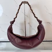 Kitlife Saint Laurent Amalia Hobo Bag In Burgundy Lambskin 862210 23-62x28x4cm  - 4