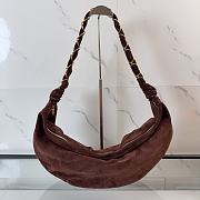 Kitlife Saint Laurent Amalia Hobo Bag In Dark Brown Suede 862210 23-62x28x4cm  - 1