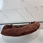 Kitlife Saint Laurent Amalia Hobo Bag In Dark Brown Suede 862210 23-62x28x4cm  - 5