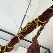 Kitlife Saint Laurent Amalia Hobo Bag In Dark Brown Suede 862210 23-62x28x4cm  - 4