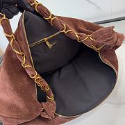 Kitlife Saint Laurent Amalia Hobo Bag In Dark Brown Suede 862210 23-62x28x4cm  - 3