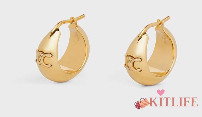 Kitlife Celine Arc de Triomphe Earrings Gold  - 1