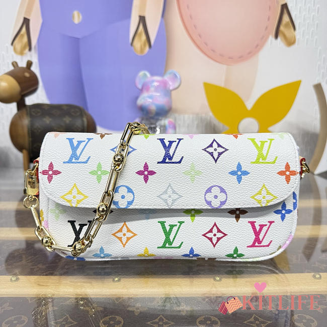 Kitlife Louis Vuitton x TM Wallet On Chain Ivy White Multicolor M27492 23.5x12x4.3cm - 1