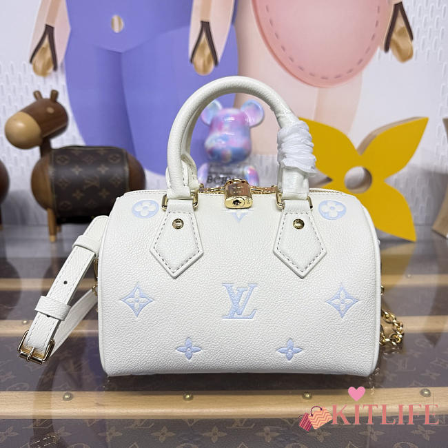 Kitlife Louis Vuitton Speedy Bandoulière 20 Bag Milky White Blue M28314 20.5x13.5x12cm - 1