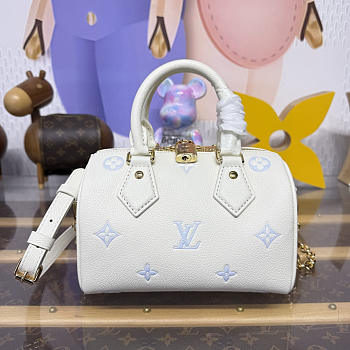 Kitlife Louis Vuitton Speedy Bandoulière 20 Bag Milky White Blue M28314 20.5x13.5x12cm