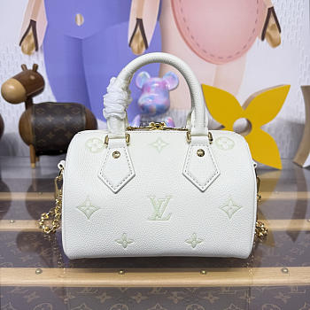 Kitlife Louis Vuitton Speedy Bandoulière 20 Bag Milky White Jade Green M27572 20.5x13.5x12cm 