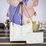 Kitlife Louis Vuitton CarryAll PM Bag Milky White & Blue M27573 29x24x12cm - 1
