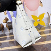 Kitlife Louis Vuitton CarryAll PM Bag Milky White & Blue M27573 29x24x12cm - 5