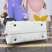 Kitlife Louis Vuitton CarryAll PM Bag Milky White & Blue M27573 29x24x12cm - 4
