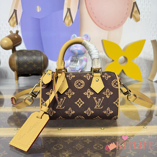 Kitlife Louis Vuitton Speedy Nano Bag Brown M27610 16x7.5x10cm - 1