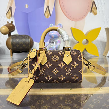 Kitlife Louis Vuitton Speedy Nano Bag Brown M27610 16x7.5x10cm