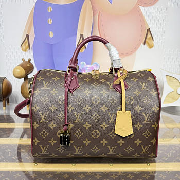 Kitlife Louis Vuitton Speedy Soft 30 Celebration Bag Brown Monogram Canvas M28379 30x21x17cm