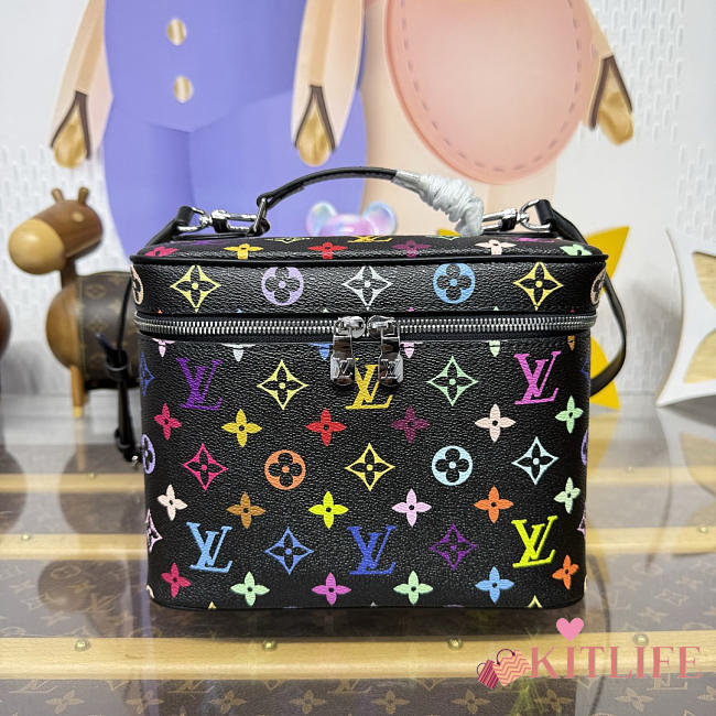 Kitlife Louis Vuitton Nice BB Cosmetic Bag Multicolor Black M42263 24x14.5x18cm - 1