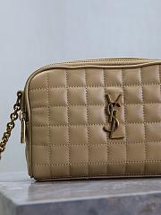 Kitlife Saint Laurent Le Cassandre Matelassé Carré Tan Lambskin Camera Bag 764809 19.5×14×4cm - 6
