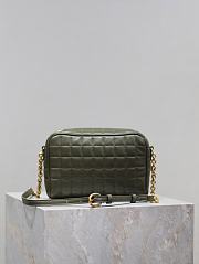Kitlife Saint Laurent Le Cassandre Matelassé Carré Green Khaki  Lambskin Camera Bag 764809 19.5×14×4cm  - 5
