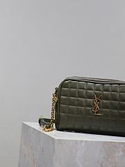 Kitlife Saint Laurent Le Cassandre Matelassé Carré Green Khaki  Lambskin Camera Bag 764809 19.5×14×4cm  - 4