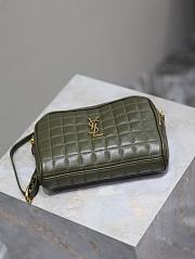 Kitlife Saint Laurent Le Cassandre Matelassé Carré Green Khaki  Lambskin Camera Bag 764809 19.5×14×4cm  - 2