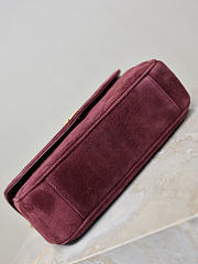 Kitlife Saint Laurent Lou Lou Bag Burgundy Suede 801437 24x14x7cm  - 5