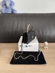 Kitlife Chanel Woc Handle Top Flap Bag Black Caviar Leather A96152 19cm - 6