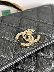 Kitlife Chanel Woc Handle Top Flap Bag Black Caviar Leather A96152 19cm - 4