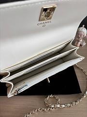 Kitlife Chanel Woc Handle Top Flap Bag White Caviar Leather A96152 19cm - 6