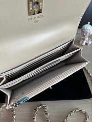 Kitlife Chanel Woc Handle Top Flap Bag Beige Caviar Leather A96152 19cm - 5