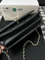 Kitlife Chanel Lambskin Quilted Crystal Top Handle Clutch With Chain Black 19cm - 2