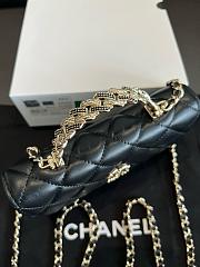 Kitlife Chanel Camellia Adjusting Chain Bag Black 17cm - 5