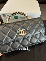 Kitlife Chanel Camellia Adjusting Chain Bag Black 17cm - 4