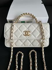 Kitlife Chanel Camellia Adjusting Chain Bag White 17cm  - 1