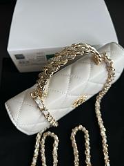Kitlife Chanel Camellia Adjusting Chain Bag White 17cm  - 5