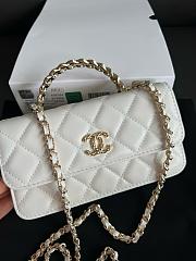 Kitlife Chanel Camellia Adjusting Chain Bag White 17cm  - 3