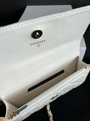 Kitlife Chanel Camellia Adjusting Chain Bag White 17cm  - 2