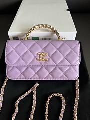 Kitlife Chanel Camellia Adjusting Chain Bag Purple 17cm - 1
