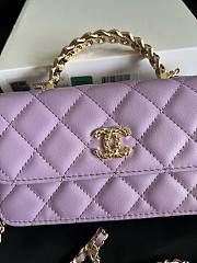 Kitlife Chanel Camellia Adjusting Chain Bag Purple 17cm - 5