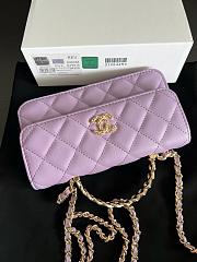 Kitlife Chanel Camellia Adjusting Chain Bag Purple 17cm - 3