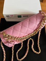Kitlife Chanel 24S Chain Bow Bag Pink 19cm  - 3
