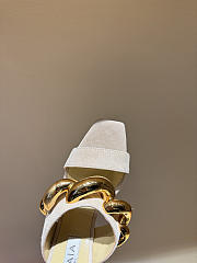 Kitlife Alaia Wave Jewel 100 Suede Wedge Mules Beige - 2