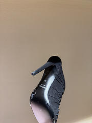 Kitlife Saint Laurent Emilie Black Satin Crepe Mules  - 4