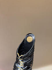 Kitlife Saint Laurent Emilie Black Leather Crepe Mules  - 5