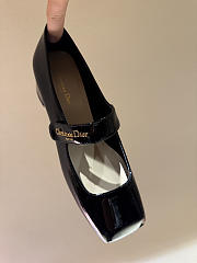 Kitlife Dior Chunky Heel Square Toe Mary Jane Shoes Black - 2