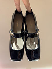 Kitlife Dior Chunky Heel Square Toe Mary Jane Shoes Black - 4