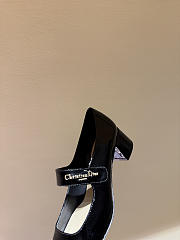 Kitlife Dior Chunky Heel Square Toe Mary Jane Shoes Black - 5