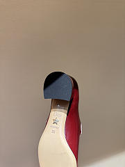Kitlife Dior Chunky Heel Square Toe Mary Jane Shoes Red - 3