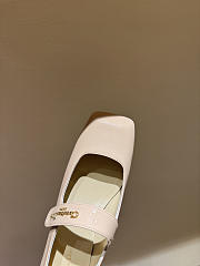 Kitlife Dior Chunky Heel Square Toe Mary Jane Shoes Beige - 3