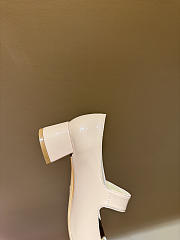 Kitlife Dior Chunky Heel Square Toe Mary Jane Shoes Beige - 4
