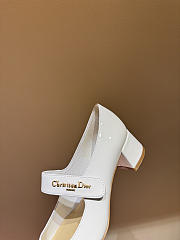 Kitlife Dior Chunky Heel Square Toe Mary Jane Shoes White - 2