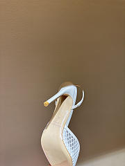 Kitlife Andrea Wazen 25FW Katy Net Sling Pumps White 95mm - 3