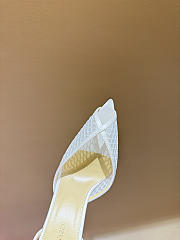 Kitlife Andrea Wazen 25FW Katy Net Sling Pumps White 95mm - 2