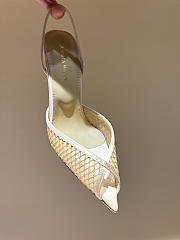 Kitlife Andrea Wazen 25FW Katy Net Sling Pumps Beige 95mm  - 5